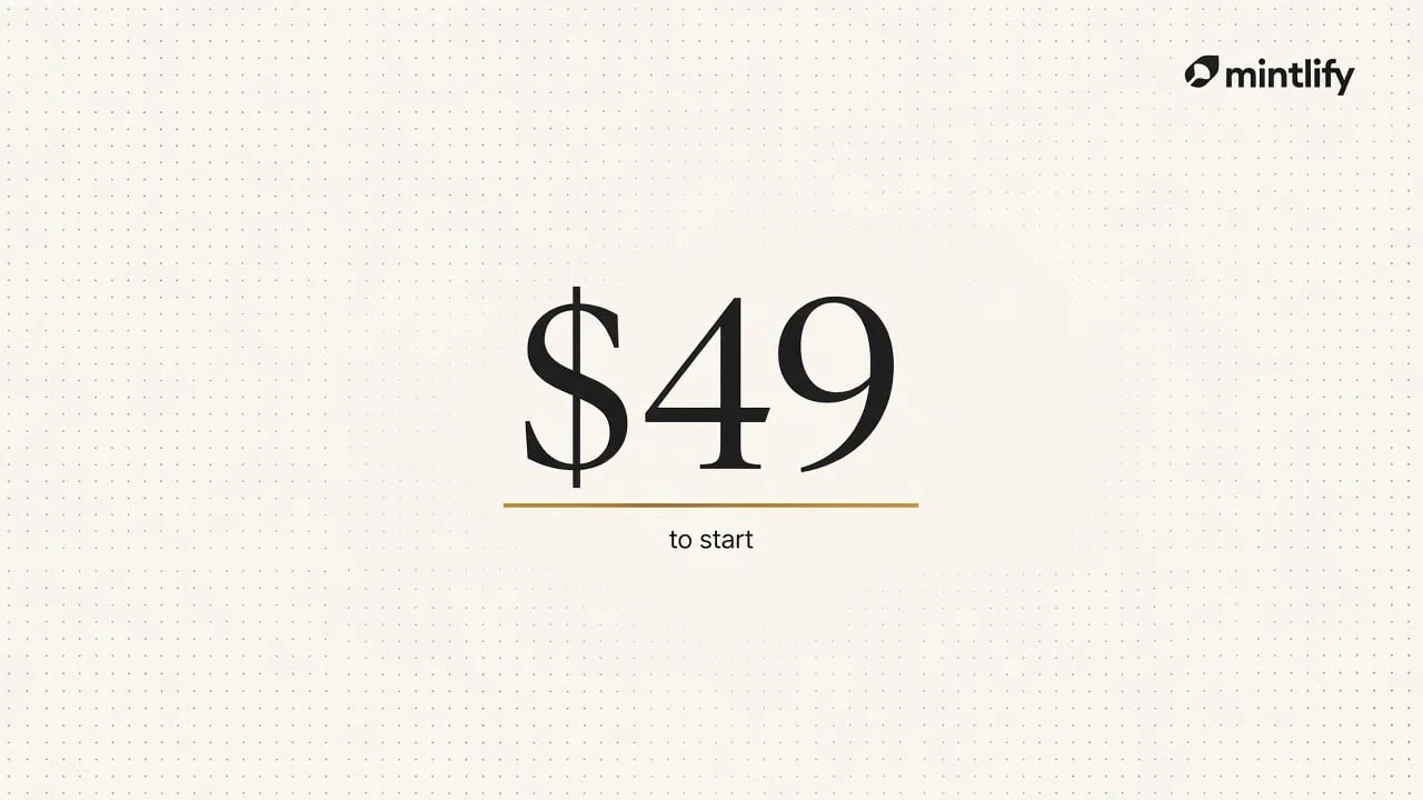 Large $49 to start on light bone paper